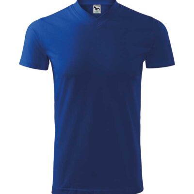 tricou-premium-v-neck-unisex-albastru