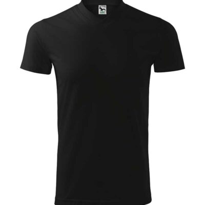 tricou-premium-v-neck-unisex-negru-xxxl
