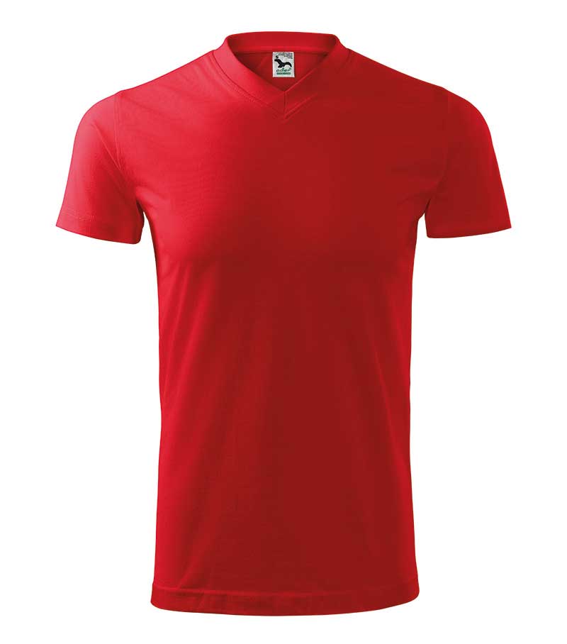 tricou-premium-v-neck-unisex-rosu