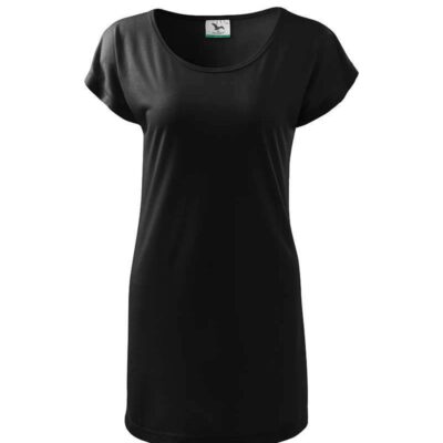 bluza-imprimata-tip-rochie-dama-negru