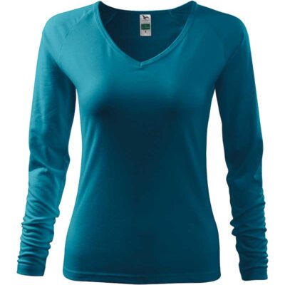 bluza-imprimata-elegance-dama-turcoaz-inchis