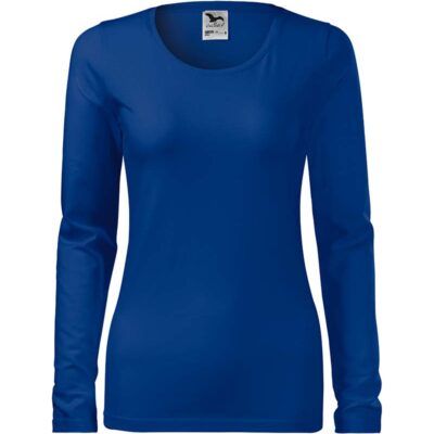 bluza-imprimata-casual-dama-slim-albastru