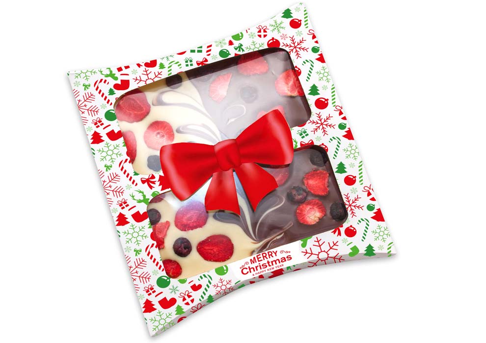 CIOCOLATA BELGIANA PERSONALIZATA HAPPY CHRISTMAS - imagine 2