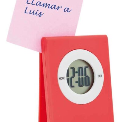 ceas-personalizat-de-birou-note-clip-rosu