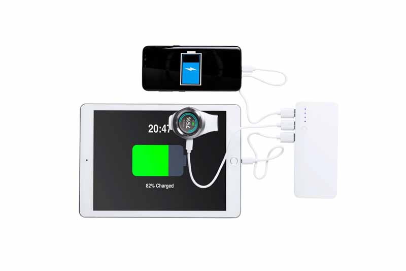 BATERIE EXTERNA PERSONALIZATA 3 PORTURI USB 10000mAh CALTO ALB/ROSU - imagine 5