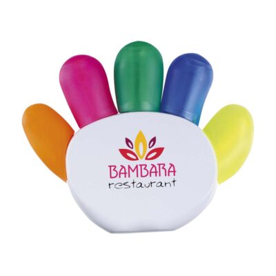 set-markere-evidentiatoare-5culori-amarele-alb