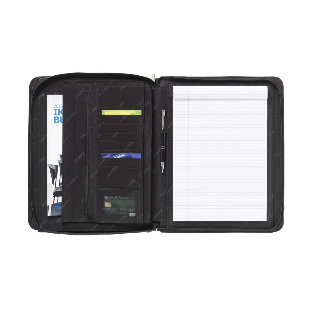 MAPA PIELE NATURALA PERSONALIZATA A4 CARNADE NEGRU - imagine 6
