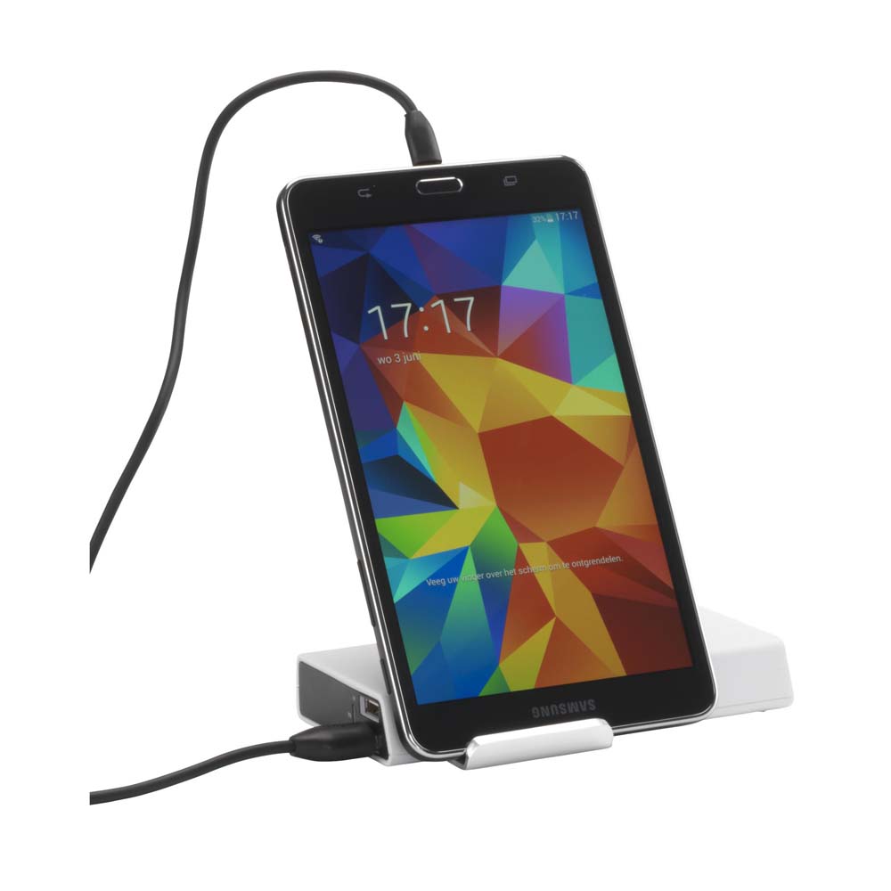 BATERIE EXTERNA PERSONALIZATA 8000 mAh CU SUPORT TELEFON BERINGEL ALB - imagine 3