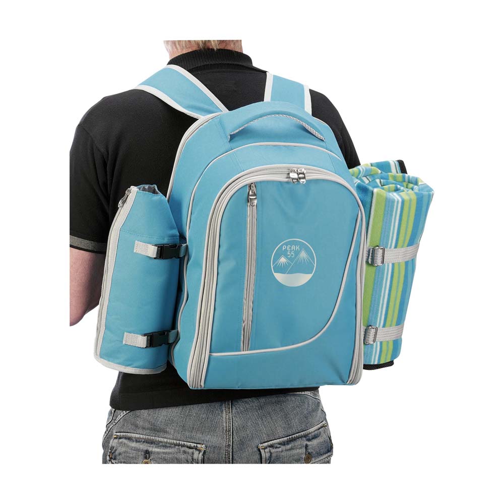 RUCSAC PICNIC ECHIPAT COMPLET 4 PERSOANE FAO ALBASTRU - imagine 3