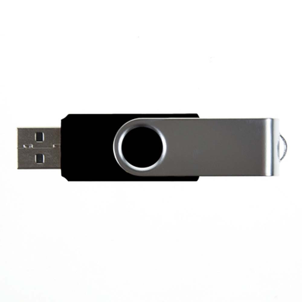 USB PLASTIC PERSONALIZAT TWIST 64GB MERTOLA NEGRU - imagine 3