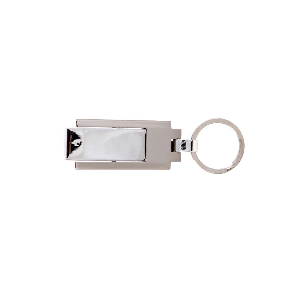 USB METALIC PERSONALIZAT DESIGN BRELOC 4GB MINHO ARGINTIU - imagine 3
