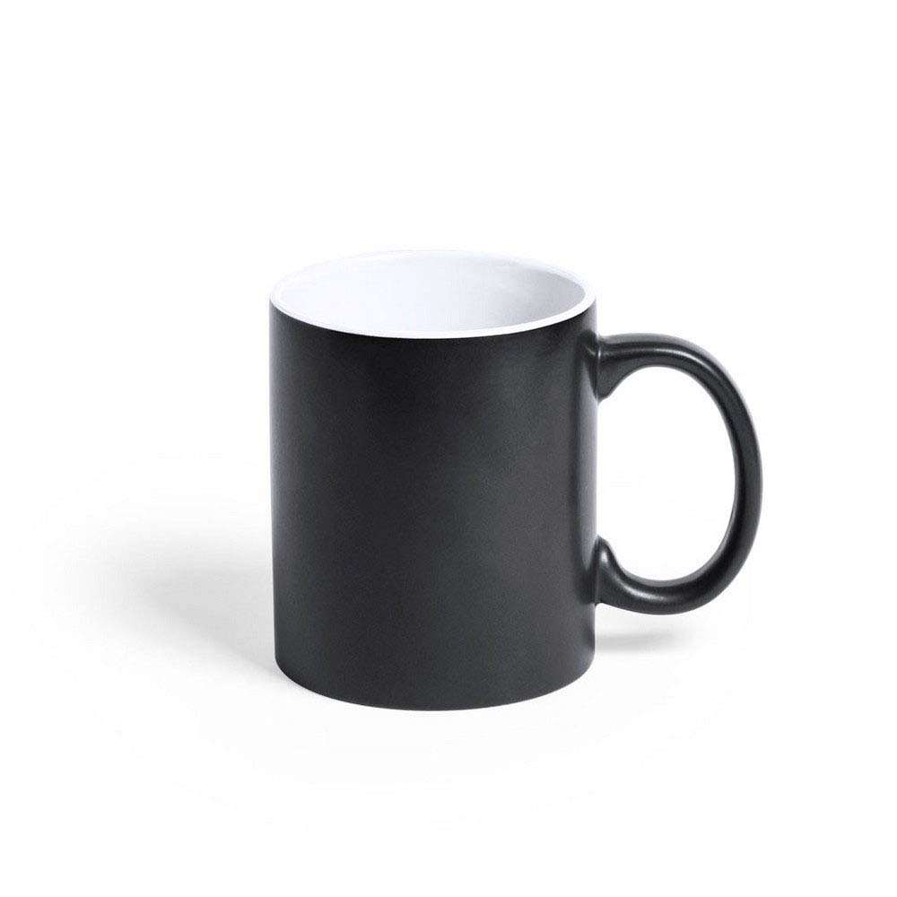 CANA CERAMICA PERSONALIZATA 350ML INTERIOR COLORAT ALTOFONTE VERDE/NEGRU - imagine 3