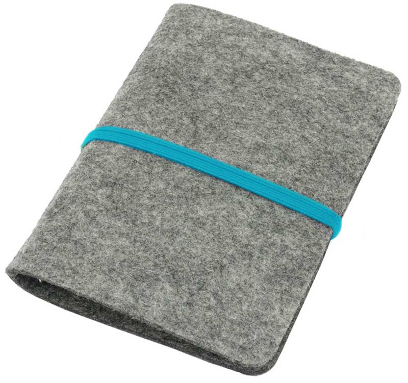 ORGANIZER PERSONALIZAT A6 COPERTA FETRU BRACIANO GRI/ROSU - imagine 2
