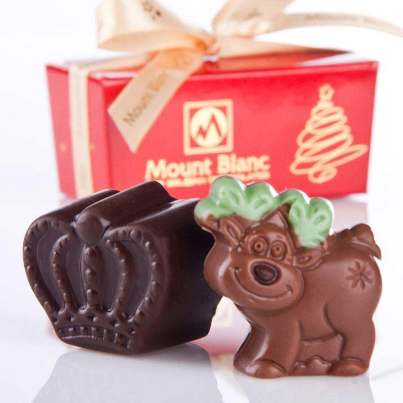 BOMBOANE BELGIENE PERSONALIZATE MINI BALLOTIN RED CHRISTMAS TREE NO. 1 - imagine 3
