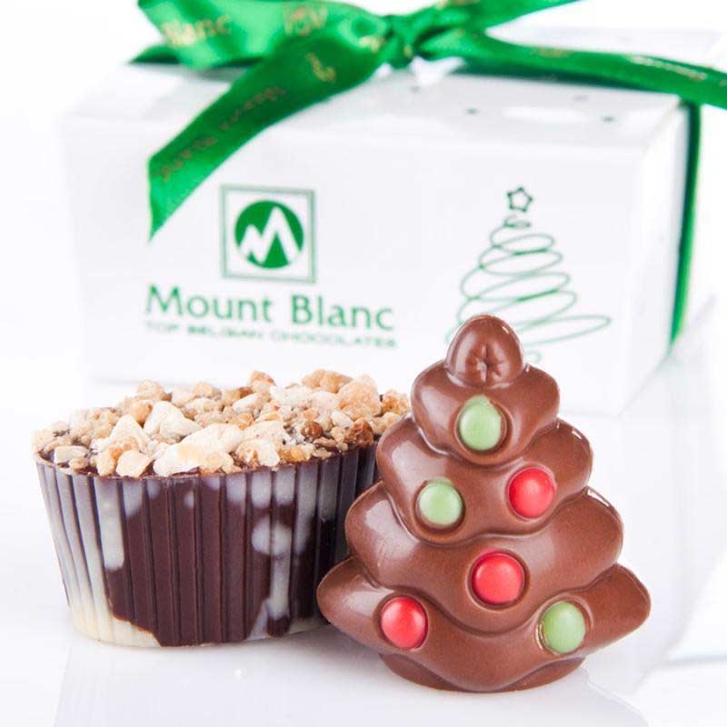 BOMBOANE BELGIENE PERSONALIZATE MINI BALLOTIN WHITE CHRISTMAS TREE NO. 2 - imagine 3