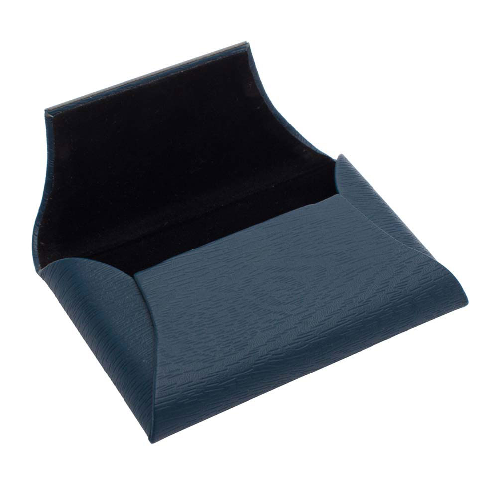 SUPORT CARTI DE VIZITA PIELE ECOLOGICA ATTEND BLEUMARIN - imagine 2