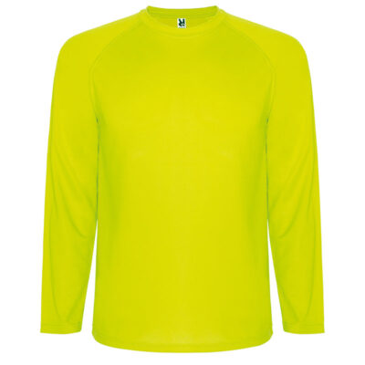 tricou-sport-long-barbati-galben-fluorescent