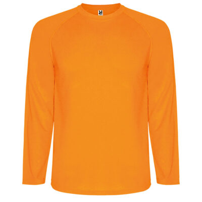 tricou-sport-long-copii-portocaliu-fluorescent-1