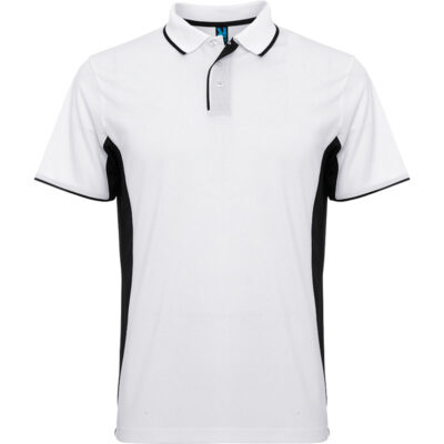 tricou-sport-polo-duo-color-barbati-albnegru