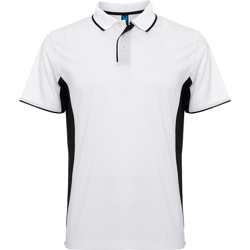 tricou-sport-polo-duo-color-barbati-albnegru