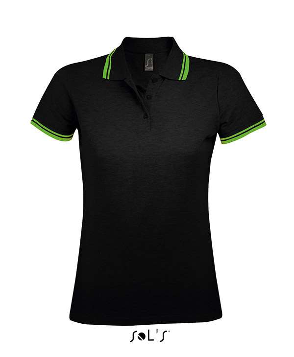 tricou-polo-sunshine-dama-negruverde
