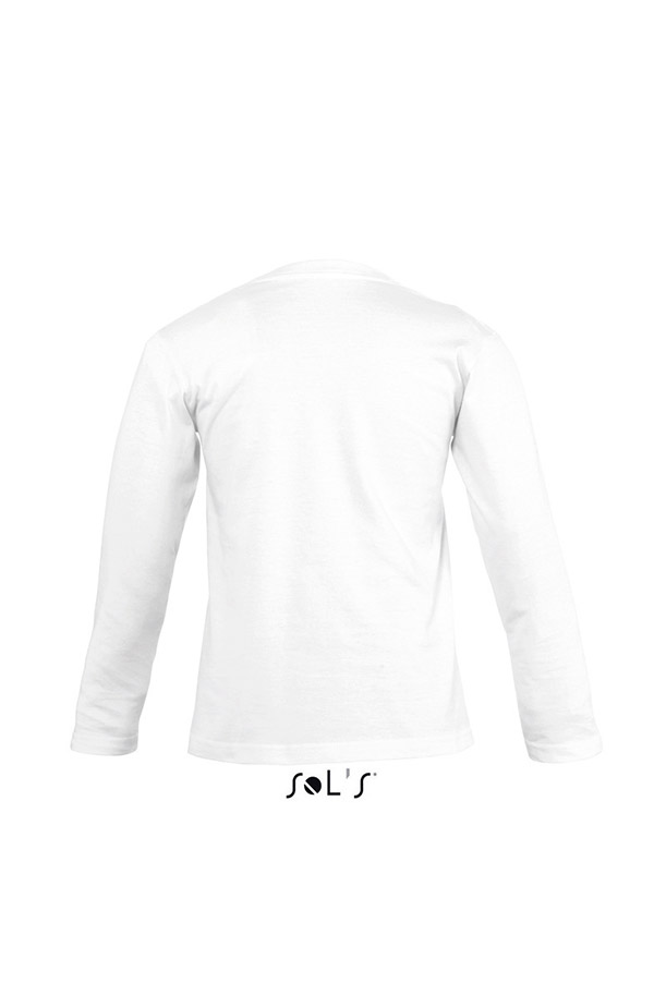 BLUZA IMPRIMATA BASIC LONG COPII ALB - imagine 3