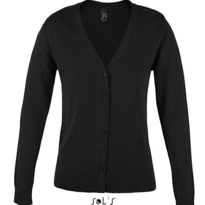 pulover-cu-nasturi-dama-negru