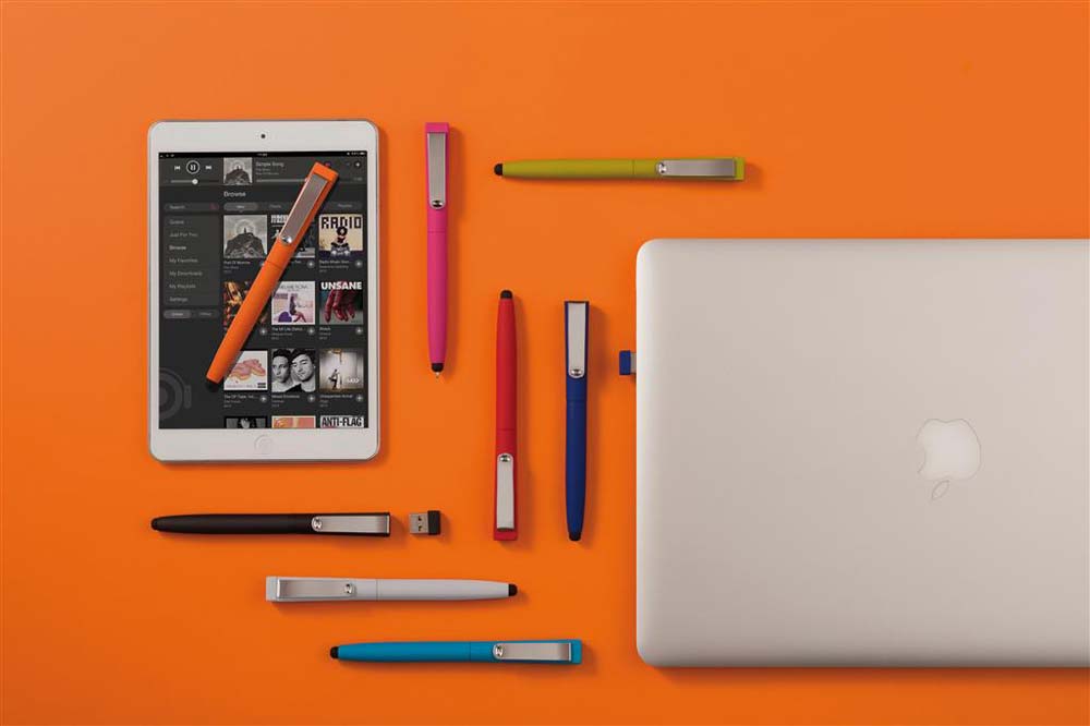 PIX PERSONALIZAT CU USB 4GB SI TOUCH PEN NICETY ALBASTRU - imagine 3