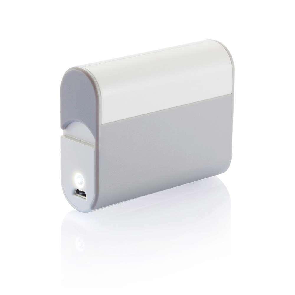 BATERIE EXTERNA 4000mAh MULTIFUNCTIONALA MIRROR ALB/GRI - imagine 3