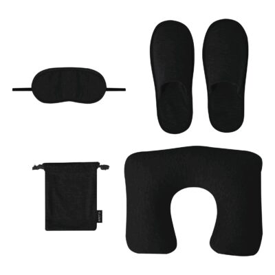 SET PENTRU CALATORIE ALKES RPET NEGRU