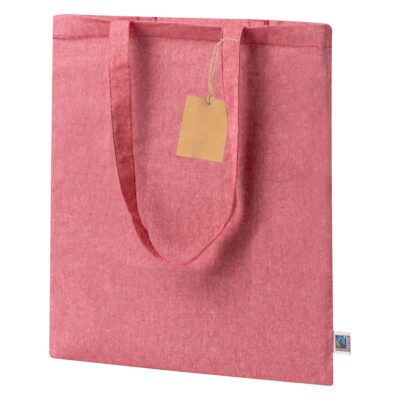 GEANTA DE CUMPARATURI LAZAR FAIRTRADE, BUMBAC,ROSU