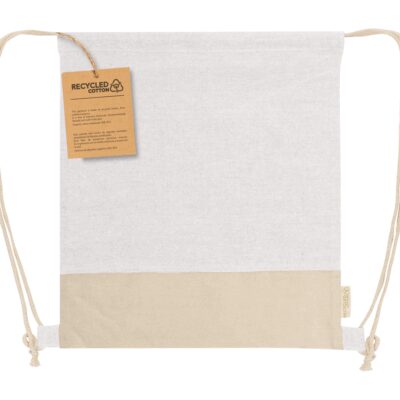 RUCSAC CU SNUR VEXIRA, BUMBAC, BICOLOR, NATURAL