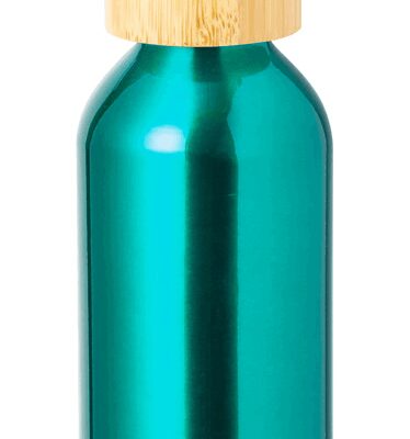 STICLA APA CU CAPAC PENTRU TRANSPORT DIN BAMBUS IRVINSON, ALUMINIU RECICLAT, 600 ML, ALBASTRU